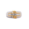 Channel Baguette Diamond Platinum 18K Gold Band Ring