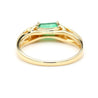 0.65 Carat Emerald 14K Gold Two Row Open Gap Band Ring
