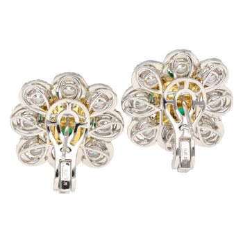 10 Carat Colombian Emerald GRS Certified Cushion Cut Diamond Earrings – Assay Jewelers