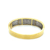 10 Carat TW Diamond Encrusted Multi Row Bangle Bracelet in 18K Yellow Gold