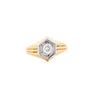 1/2 Carat Round Diamond Solitaire Unisex Ring in 14K Yellow Gold