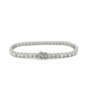 12.47 Carat Round Cut Lab Grown Diamond Tennis Bracelet in 18K White Gold