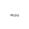 1/3 CTTW Bezel Set Natural Diamond Stud Earrings in 14k White Gold | 3.5 MM