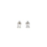 1/3 Carat Natural Diamond 3-Prong Stud Earrings 4mm in 14K White Gold