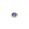 13.83 Carat No Heat Sri Lanka Blue Star Sapphire Solitaire Bezel 18K Men's Ring