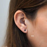 14K Gold Clover Screw Back Stud Earrings 4mm- 6mm