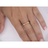 14K Gold Rainbow Multi Color Bezel Set Gemstone Stacking Band Ring