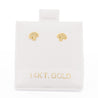 14K Gold Tree of Life Stud Earrings On Screw Backs