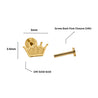 14K Solid Gold Crown Cartilage Single Stud Earring