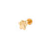 14K Solid Gold Dog Paw Stud Earrings On Screw Back