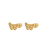 14K Solid Gold Mini Butterfly Stud Earrings on Screw Backs