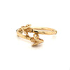 14K Yellow Gold Double Rams Head Bangle Bracelet