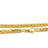 14K Yellow Gold Franco Spiga Link Necklace 4.8MM 18-20 Inches