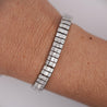 16 Carat Baguette Cut Diamond 18K White Gold Multi-Link Bracelet