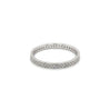 18K White Gold Round Cut Full Diamond Wedding Band Ring