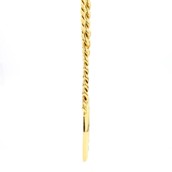 1909 US Indian Head $5 Gold Coin Pendant Necklace, 14K Gold with Diamonds