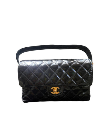 1990s Chanel Vintage Patent Leather Double Sided Flap Bag Coco Handle – Assay Jewelers