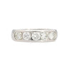 1.03 Carat Round-Cut Diamond in Platinum 900 Channel Setting Half-Eternity Ring