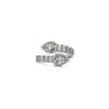 1.10 Carat Pear Shape Diamond Cluster Bypass Ring in 14K White Gold