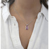 1.15 Carat Pinkish Red Ruby and Diamond Pendant Necklace Platinum