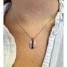 1.15 Carat Pinkish Red Ruby and Diamond Pendant Necklace Platinum