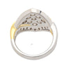 1.2 Carat Round-Cut Diamond Two-Tone Retro Cluster Ring