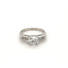 1.32 Carat Lab Grown Diamond with Round Diamond Side Stones in 18k Ring