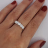 1.54 Carat Round Lab-Grown Diamond in 14K White Gold Half Eternity Ring