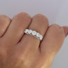 1.54 Carat Round Lab-Grown Diamond in 14K White Gold Half Eternity Ring