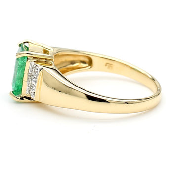 1.60 Carat Emerald & Diamond 14K Gold Classic Set Ring – Assay Jewelers