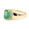 1.60 Carat Emerald & Diamond 14K Gold Classic Set Ring
