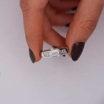 2 Carat Emerald & Baguette Cut Lab Grown Diamond East West Channel Ring – Assay Jewelers