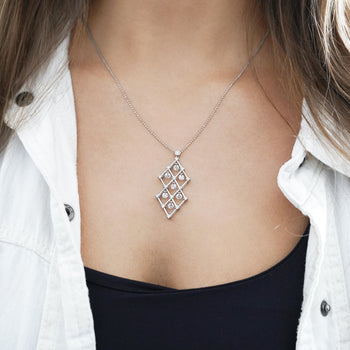 2 Carat tw Diamond Dangling Platinum Pendant Necklace – Assay Jewelers