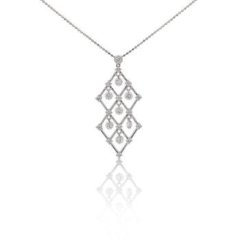 2 Carat tw Diamond Dangling Platinum Pendant Necklace – Assay Jewelers