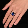 20 Carat Royal Blue No Heat Burma Sapphire & Diamond Ring