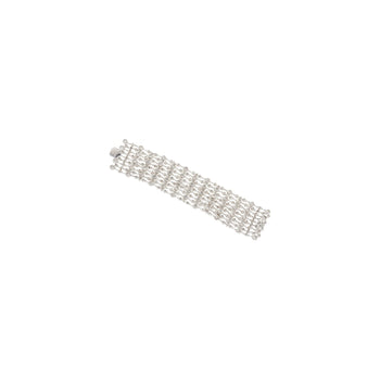 Bracelet à maillons serti clos de diamants naturels ronds taille brillant, total 25 carats, en or blanc 18K – Assay Jewelers