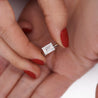 2.05 Carat F/VS1 Emerald Cut Lab Grown Diamond in 14K White Gold East West Ring