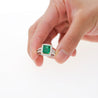 2.06 Carat Old Mine Muzo Colombian Emerald & Diamond Halo with Split Shank 18K Ring