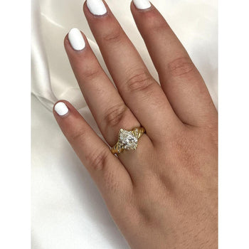 2.06 Carat Pear Cut Lab Grown Diamond in 18K Gold Twisted Crossover Ring – Assay Jewelers