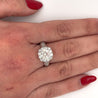 2.16 Carat Natural Round Diamond Ring & Diamond Halo with Diamond Side Stones