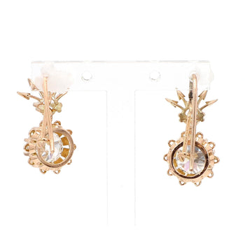 2.50 Carat Old European Cut Lab Diamond & 10K Yellow Gold Vintage Stud Earrings – Assay Jewelers