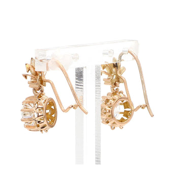 2.50 Carat Old European Cut Lab Diamond & 10K Yellow Gold Vintage Stud Earrings – Assay Jewelers