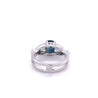 2.50 Carat Oval Cut Blue Sapphire in 14k White Gold Ring