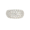 2.51 Carat Diamond Pavé Cluster Band Platinum Ring