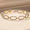 2.6 Carat Round Cut Diamond Paperclip Link Bracelet