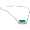 2.66 Carat Vivid Green Minor Oil Muzo Mine Colombian Emerald Floating Necklace