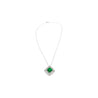 2.72 Carat GRS Certified Minor Oil Muzo Green Colombian Emerald Necklace in 18k White Gold