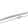 3 Carat Diamond Riviera Graduated Tennis Necklace in 18k White Gold & Platinum