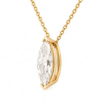 3 Carat Marquise Diamond Sliding Solitaire Pendant Necklace – Assay Jewelers
