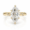 3 Carat Marquise Lab Diamond Pave Twist Shank IGI Certified Engagement Ring